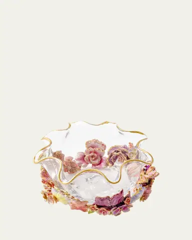 Jay Strongwater Small Bouquet Ruffle Flower Bowl | Thumbnail 2 Jay Strongwater Small Bouquet Ruffle Flower Bowl | Thumbnail 2