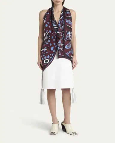 Bottega Veneta Shiny Leather Skirt with Tassels | Thumbnail 2 Bottega Veneta Shiny Leather Skirt with Tassels | Thumbnail 2