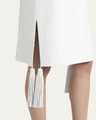 Bottega Veneta Shiny Leather Skirt with Tassels | Thumbnail 5 Bottega Veneta Shiny Leather Skirt with Tassels | Thumbnail 5