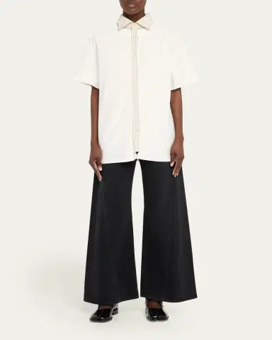 Maison Margiela Collared Short-Sleeve T-Shirt | Thumbnail 2 Maison Margiela Collared Short-Sleeve T-Shirt | Thumbnail 2