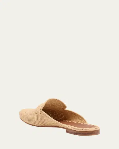 CARRIE FORBES Tapa Woven Raffia Loafer Mules | Thumbnail 4 CARRIE FORBES Tapa Woven Raffia Loafer Mules | Thumbnail 4