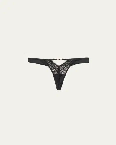 Livy Batignolles Lace & Silk Satin G-String | Thumbnail 2 Livy Batignolles Lace & Silk Satin G-String | Thumbnail 2