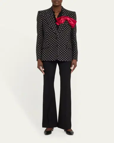 Valentino Garavani Polka Dot Blazer With Bow | Thumbnail 2 Valentino Garavani Polka Dot Blazer With Bow | Thumbnail 2