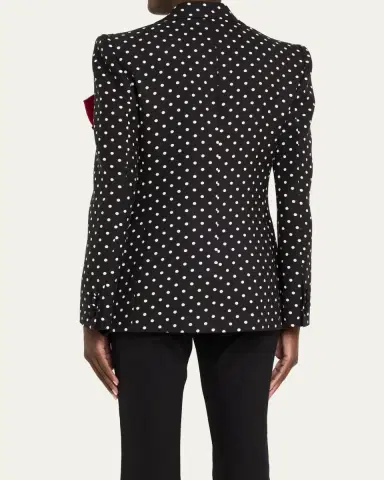 Valentino Garavani Polka Dot Blazer With Bow | Thumbnail 3 Valentino Garavani Polka Dot Blazer With Bow | Thumbnail 3