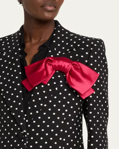 Valentino Garavani Polka Dot Blazer With Bow | Thumbnail 5 Valentino Garavani Polka Dot Blazer With Bow | Thumbnail 5