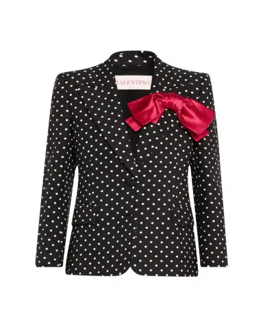 Valentino Garavani Polka Dot Blazer With Bow | Thumbnail 1 Valentino Garavani Polka Dot Blazer With Bow | Thumbnail 1