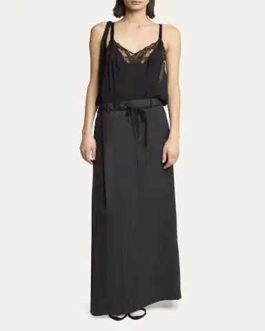 Balenciaga Long Hybrid Belted Slip Dress | Thumbnail 2 Balenciaga Long Hybrid Belted Slip Dress | Thumbnail 2