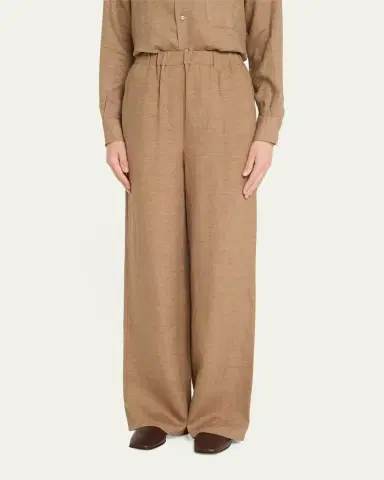 Loro Piana Valerio Linen Straight-Leg Sunny Trousers | Thumbnail 8 Loro Piana Valerio Linen Straight-Leg Sunny Trousers | Thumbnail 8