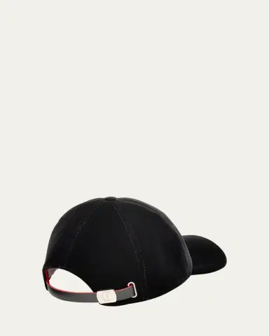 Christian Louboutin Men's Mooncrest Rhinestone Velvet Baseball Cap | Thumbnail 3 Christian Louboutin Men's Mooncrest Rhinestone Velvet Baseball Cap | Thumbnail 3