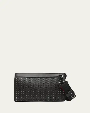 Christian Louboutin Men's Funky Leather Empire Spikes Crossbody Bag | Thumbnail 4 Christian Louboutin Men's Funky Leather Empire Spikes Crossbody Bag | Thumbnail 4