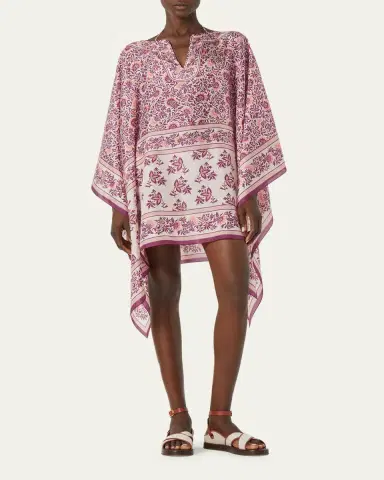 Loro Piana Daniela Flower-Printed Silk Caftan | Thumbnail 2 Loro Piana Daniela Flower-Printed Silk Caftan | Thumbnail 2