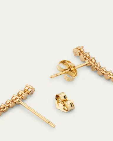 Lana 14K Gold Flawless Tennis Linear Diamond Ear Crawlers | Thumbnail 4 Lana 14K Gold Flawless Tennis Linear Diamond Ear Crawlers | Thumbnail 4