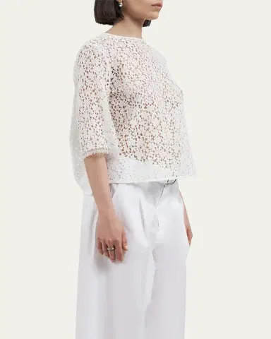 MARIA MCMANUS Lace Short Sleeve T-Shirt | Thumbnail 4 MARIA MCMANUS Lace Short Sleeve T-Shirt | Thumbnail 4