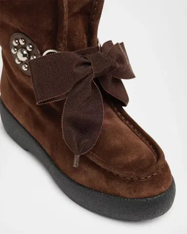 Valentino Garavani Suede Faux Fur Snow Booties | Thumbnail 2 Valentino Garavani Suede Faux Fur Snow Booties | Thumbnail 2