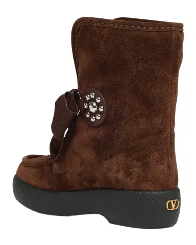 Valentino Garavani Suede Faux Fur Snow Booties | Thumbnail 1 Valentino Garavani Suede Faux Fur Snow Booties | Thumbnail 1