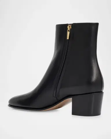 Gianvito Rossi 45mm Glove Leather Block-Heel Booties | Thumbnail 4 Gianvito Rossi 45mm Glove Leather Block-Heel Booties | Thumbnail 4