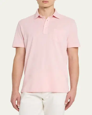 Ralph Lauren Purple Label Men's Custom Slim Pique Polo Shirt | Thumbnail 2 Ralph Lauren Purple Label Men's Custom Slim Pique Polo Shirt | Thumbnail 2