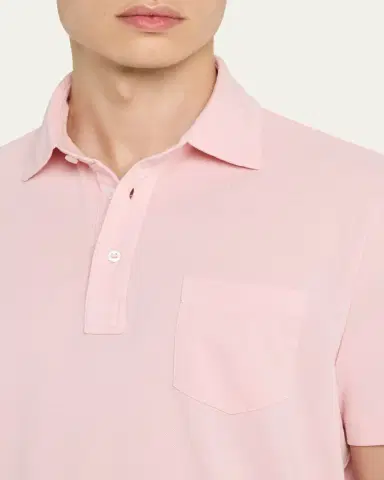 Ralph Lauren Purple Label Men's Custom Slim Pique Polo Shirt | Thumbnail 4 Ralph Lauren Purple Label Men's Custom Slim Pique Polo Shirt | Thumbnail 4