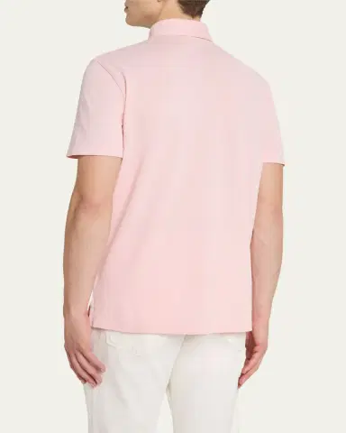 Ralph Lauren Purple Label Men's Custom Slim Pique Polo Shirt | Thumbnail 5 Ralph Lauren Purple Label Men's Custom Slim Pique Polo Shirt | Thumbnail 5