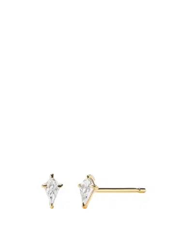 Aaryah 14K Yellow Gold Kite Diamond Stud Earrings | Thumbnail 1 Aaryah 14K Yellow Gold Kite Diamond Stud Earrings | Thumbnail 1