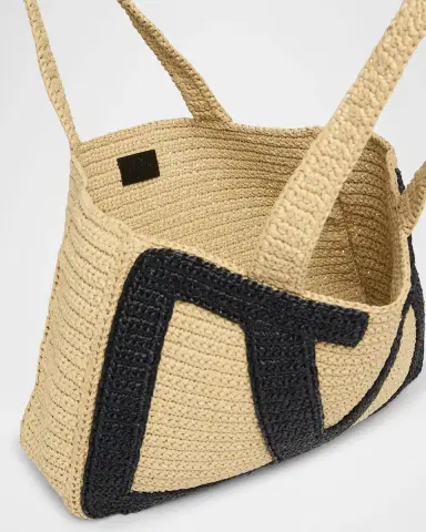 Valentino Garavani Viva Superstar Crochet Raffia Large Tote Bag | Thumbnail 2 Valentino Garavani Viva Superstar Crochet Raffia Large Tote Bag | Thumbnail 2