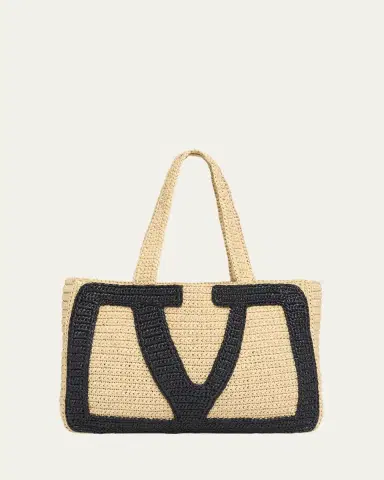 Valentino Garavani Viva Superstar Crochet Raffia Large Tote Bag | Thumbnail 4 Valentino Garavani Viva Superstar Crochet Raffia Large Tote Bag | Thumbnail 4