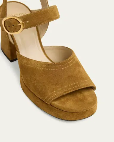 Valentino Garavani Fawcette VLogo Suede Platform Sandals | Thumbnail 6 Valentino Garavani Fawcette VLogo Suede Platform Sandals | Thumbnail 6