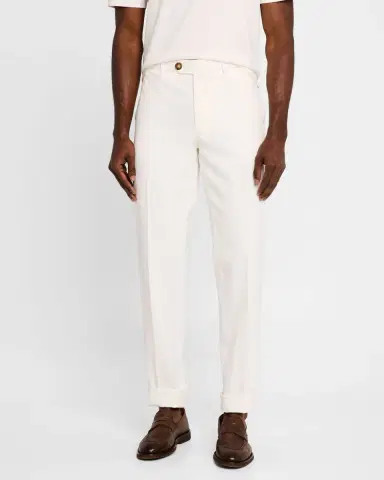 Brunello Cucinelli Men's Slim Flat-Front Pants | Thumbnail 3 Brunello Cucinelli Men's Slim Flat-Front Pants | Thumbnail 3