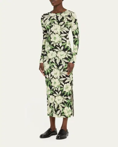 Loewe Floral Printed Mesh Tube Dress | Thumbnail 9 Loewe Floral Printed Mesh Tube Dress | Thumbnail 9