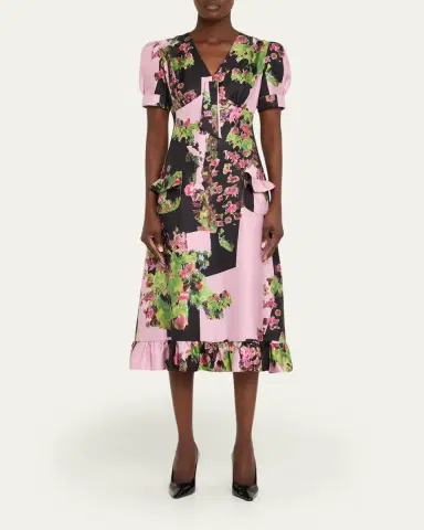 Libertine London Terrace Short-Sleeve Ruffle Midi Dress | Thumbnail 2 Libertine London Terrace Short-Sleeve Ruffle Midi Dress | Thumbnail 2