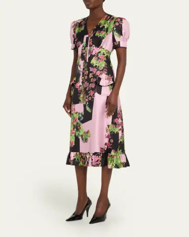 Libertine London Terrace Short-Sleeve Ruffle Midi Dress | Thumbnail 4 Libertine London Terrace Short-Sleeve Ruffle Midi Dress | Thumbnail 4