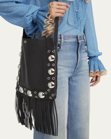 Valentino Garavani Nellcote Fringe Studded Leather Crossbody Bag | Thumbnail 2 Valentino Garavani Nellcote Fringe Studded Leather Crossbody Bag | Thumbnail 2