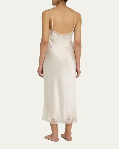Josie Natori Lolita Sleeveless Lace-Trim Charmeuse Nightgown | Thumbnail 3 Josie Natori Lolita Sleeveless Lace-Trim Charmeuse Nightgown | Thumbnail 3