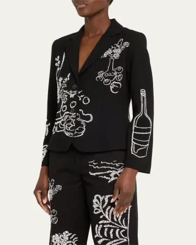 Libertine Still Life Crystal Clean Single-Breasted Short Jacket | Thumbnail 4 Libertine Still Life Crystal Clean Single-Breasted Short Jacket | Thumbnail 4