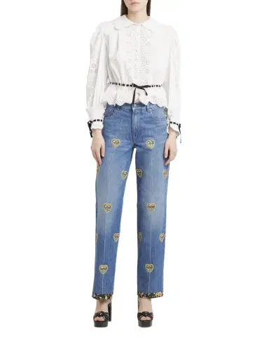 Valentino Garavani Eyelet-Embroidered Poplin Shirt | Thumbnail 1 Valentino Garavani Eyelet-Embroidered Poplin Shirt | Thumbnail 1