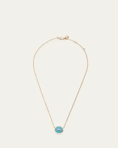 Pomellato Pom Pom Dot 18K Rose Gold Diamond and Turquoise Pendant Necklace | Thumbnail 3 Pomellato Pom Pom Dot 18K Rose Gold Diamond and Turquoise Pendant Necklace | Thumbnail 3