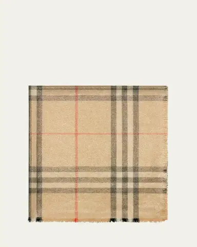 Burberry Giant Check-Print Wool-Blend Scarf | Thumbnail 3 Burberry Giant Check-Print Wool-Blend Scarf | Thumbnail 3