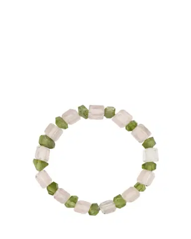 JIA JIA Gaia Rose Quartz & Peridot Stretch Bracelet | Thumbnail 1 JIA JIA Gaia Rose Quartz & Peridot Stretch Bracelet | Thumbnail 1