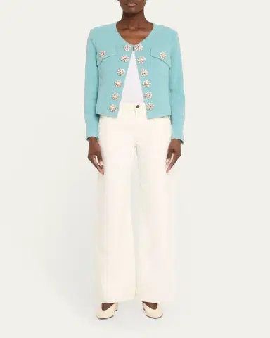 Libertine Aqua Boucle Heart Jacket | Thumbnail 2 Libertine Aqua Boucle Heart Jacket | Thumbnail 2