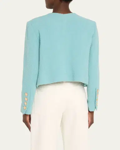 Libertine Aqua Boucle Heart Jacket | Thumbnail 3 Libertine Aqua Boucle Heart Jacket | Thumbnail 3