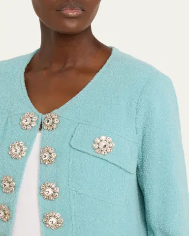 Libertine Aqua Boucle Heart Jacket | Thumbnail 5 Libertine Aqua Boucle Heart Jacket | Thumbnail 5