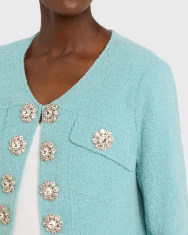 Libertine Aqua Boucle Heart Jacket | Thumbnail 9 Libertine Aqua Boucle Heart Jacket | Thumbnail 9