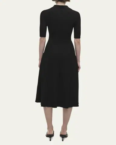 Simkhai Pati Short-Sleeve Polo Midi Dress | Thumbnail 3 Simkhai Pati Short-Sleeve Polo Midi Dress | Thumbnail 3