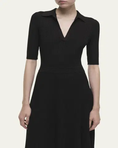 Simkhai Pati Short-Sleeve Polo Midi Dress | Thumbnail 4 Simkhai Pati Short-Sleeve Polo Midi Dress | Thumbnail 4