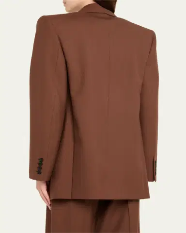 Saint Laurent Double-Breasted Strong-Shoulder Blazer | Thumbnail 7 Saint Laurent Double-Breasted Strong-Shoulder Blazer | Thumbnail 7