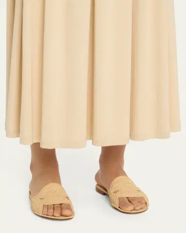 CARRIE FORBES Terre Raffia Flat Slide Sandals | Thumbnail 2 CARRIE FORBES Terre Raffia Flat Slide Sandals | Thumbnail 2