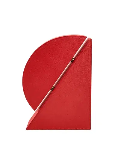 Assouline Cubist R Leather Bookend | Thumbnail 1 Assouline Cubist R Leather Bookend | Thumbnail 1