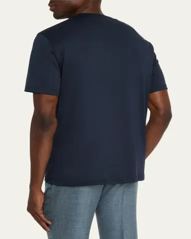 Brioni Men's Sea Island Cotton Crewneck T-Shirt | Thumbnail 2 Brioni Men's Sea Island Cotton Crewneck T-Shirt | Thumbnail 2
