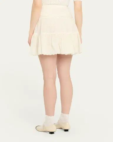 Valentino Garavani Tiered Eyelet Mini Skirt | Thumbnail 3 Valentino Garavani Tiered Eyelet Mini Skirt | Thumbnail 3