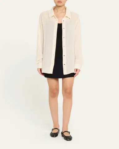 God’s True Cashmere Button-Down Gauze Solid Shirt | Thumbnail 2 God’s True Cashmere Button-Down Gauze Solid Shirt | Thumbnail 2